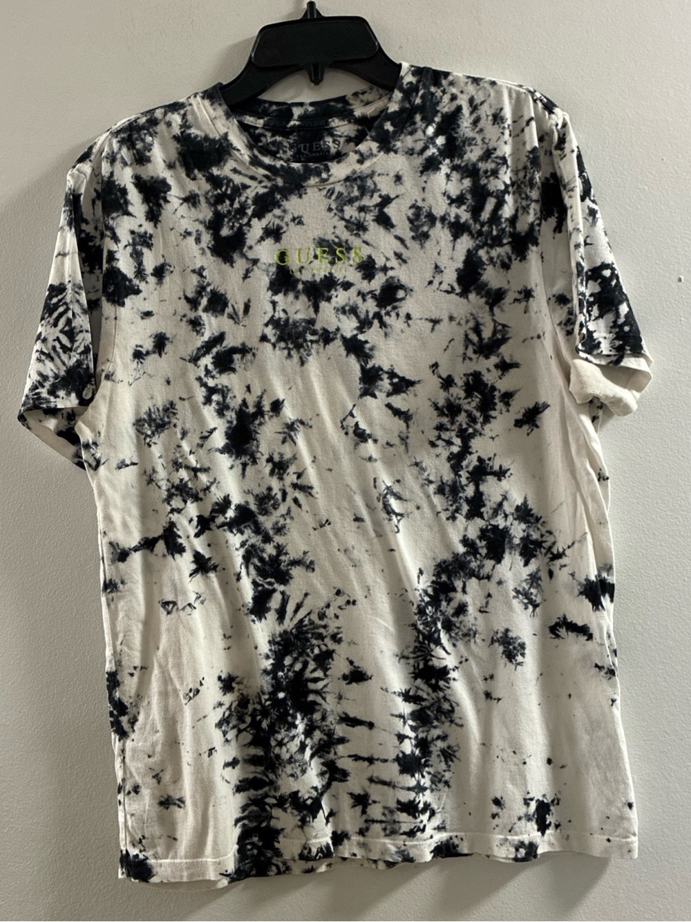 Guess Black & White Tie-Dye Short Sleeve Tee